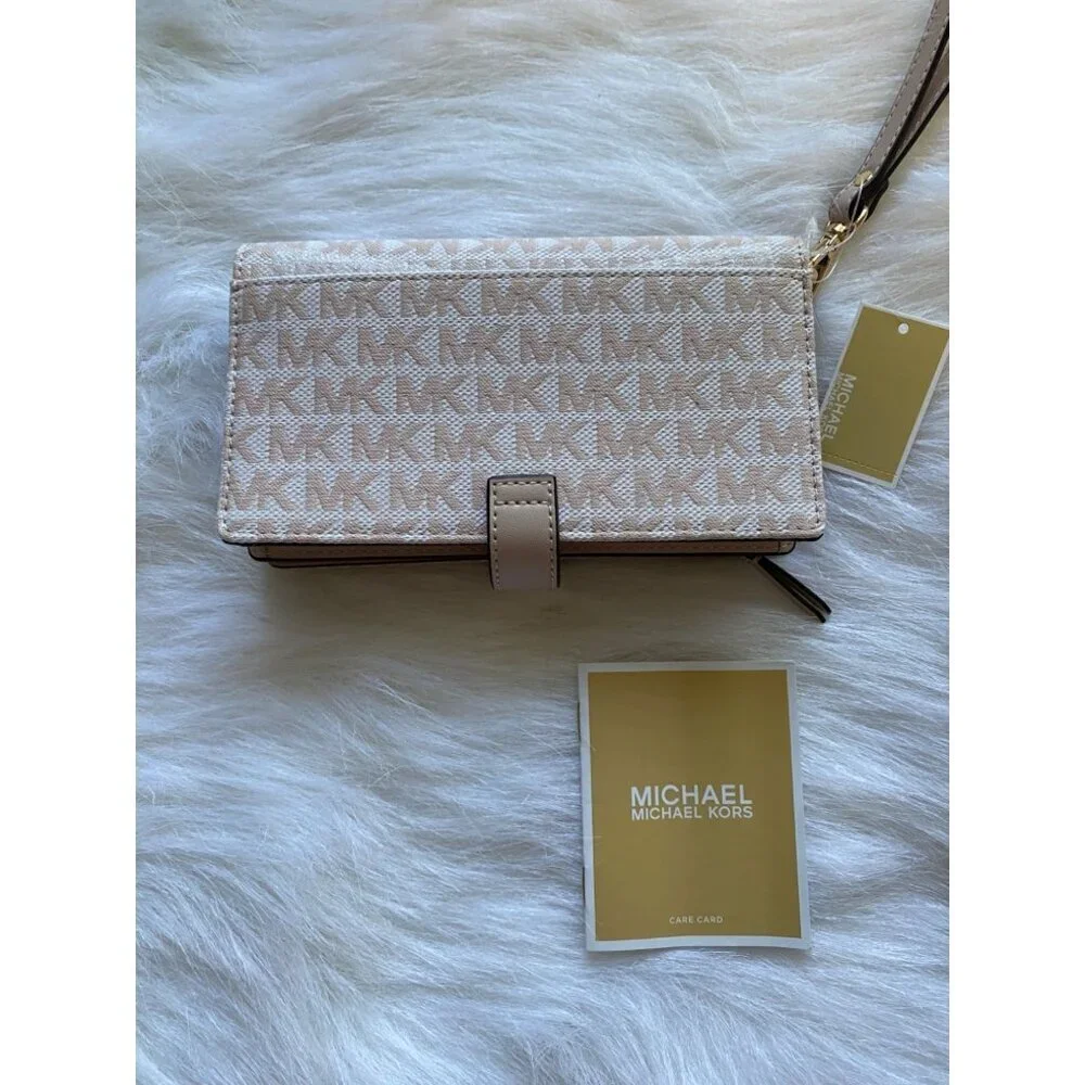 Michael Kors Jet Set Small Phone Case,  Wristlet Wallet, Soft Pink